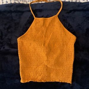 smocked halter top